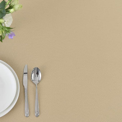 maxmill Textured Tablecloth Stain Resistant Waterproof and Wrinkle Resistant Washable Table Cloth, Fabric Table Cover for Dining Room and Outdoor Use, Rectangle 60 x 120 Inch, Beige