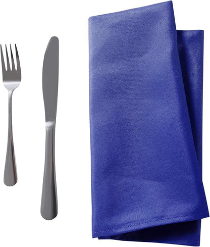 25pcs Polyester Cloth Napkins - 20 x 20 inch Royal Blue Dinner Washable Napkins with Hemmed Edges for Restaurant/Wedding/Hotel(25,Royal Blue)