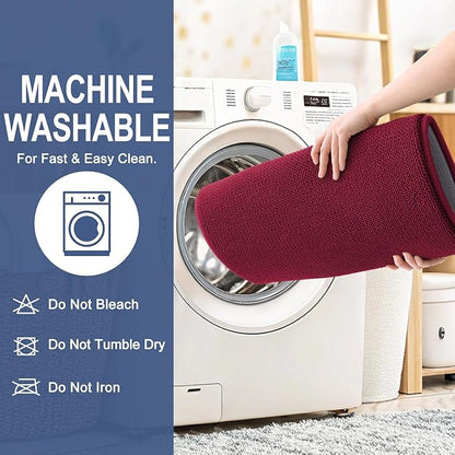 OLANLY Thick Memory Foam Bath Mat Rug 47x17, Extra Soft Absorbent Bathroom Rug, Quick Dry Bath Mats, Non-Slip, Machine Washable Carpet for Bathroom, Tub and Shower, Home Decor Accessories, Burgundy