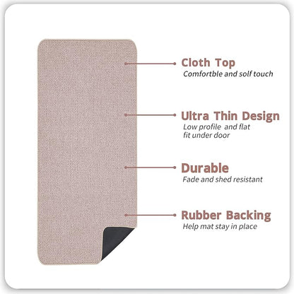Bath Mat,Ultra Thin Bathroom Runner Rugs,Large Bath Mats for Bathroom,Quick Dry,Non-Slip,Machine Washable,Low Pile,Bath Rug,Shower Outside,Sink,Home Decor Accessories.Beige,3'x5'(36x60inch)