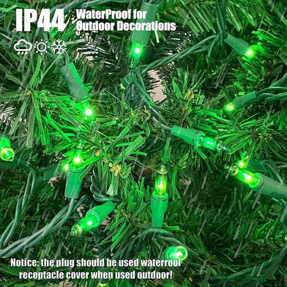 HISHINY Green String Lights 100 Count Mini St Patricks Decorations Lights with Green Wire for Outdoor Christmas Decorations Indoor Decor,UL Certified (21feet)