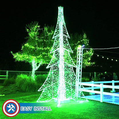 Russell Decor LED Rope Lights Festival Holiday Party Seasonal Christmas Decoration 30ft - 200ft Customized Available (Green, 10)