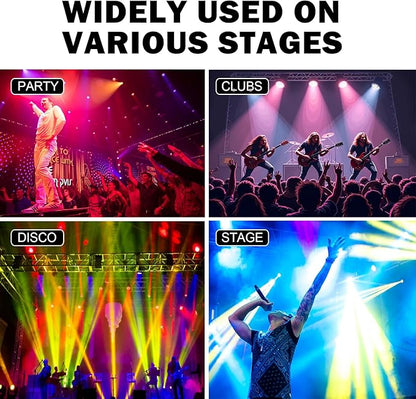 COB Stage Lights, 400W LED Par Light, RGBWAUV 6-in-1 Spotlights LED Blinder Warm&Cold White DMX512 Sound Activated for Church Events Wedding Parties Concert Theater