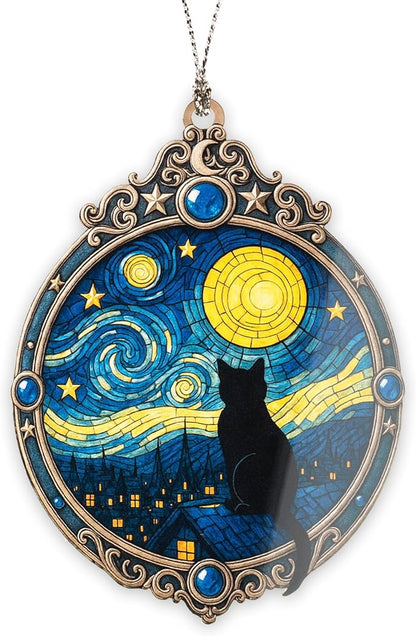 Funny Christmas Ornaments - Black Cat Ornament – Christmas Ornament – cat Gifts – Christmas Ornament 2025 – White Elephant Gifts - Xmas Tree Funny Decoration