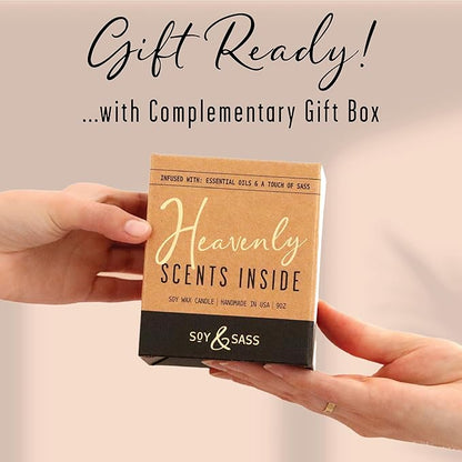 Inspirational Gifts for Women, Thank you Gifts for Women -'You're Awesome' Candle Fig & Amber I Anniversary, Friendship, Graduation, Birthday Gift for Best Friend, Mom, Coworker, Girlfriend I USA Made