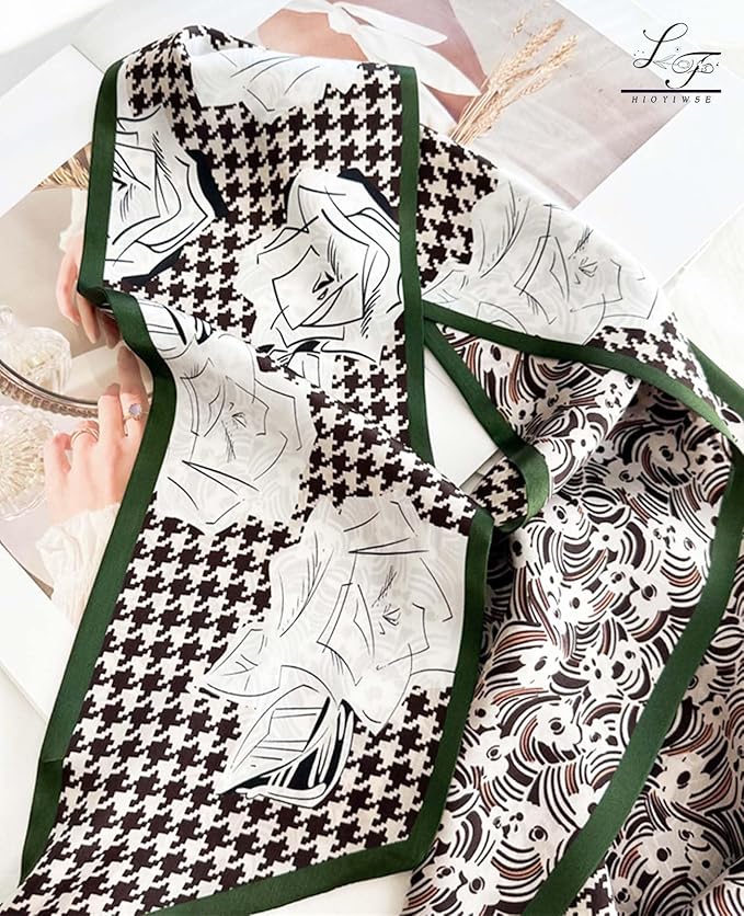 Head Scarf Hair Neck Scarves For Women Purse Bag Scarfs For Handbags Silky Long Thin Satin Headscarf Fashion