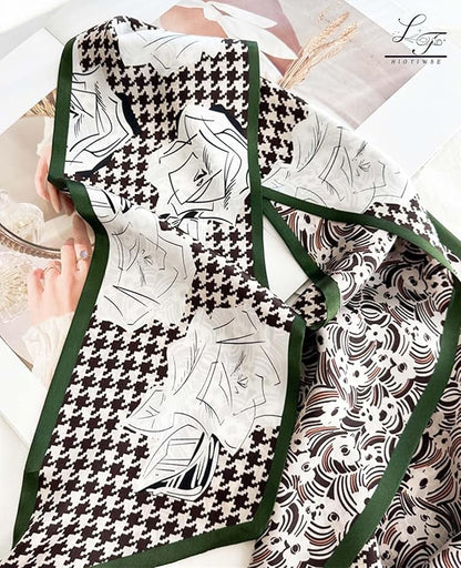 Head Scarf Hair Neck Scarves For Women Purse Bag Scarfs For Handbags Silky Long Thin Satin Headscarf Fashion