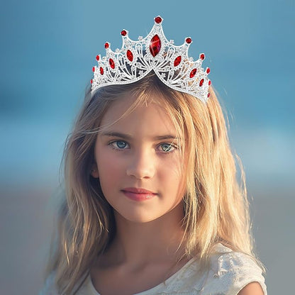 TAROSE Silver Tiaras for Women and Girls, Crystal Gold Crowns for Women, Hair Accessories for Bride/Halloween/Prom/Birthday
