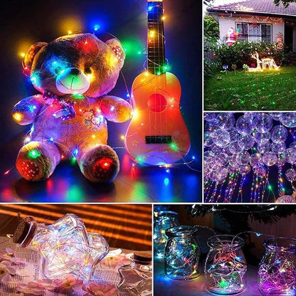 Joomer Battery String Lights, 2PACK Total 32FT 100 LED Battery Operated String Light, Twinkle Fairy Lights with Timer for Home, Garden, Store, Party, Holiday, Indoor Decor (Multicolor)