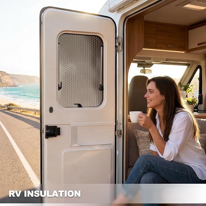 Reflective Foil Insulation, 24In x 20Ft Aluminum Foil Bubble Shield Double Reflective Bubble Insulation Sheet, Radiant Barrier Roll for RV Windows