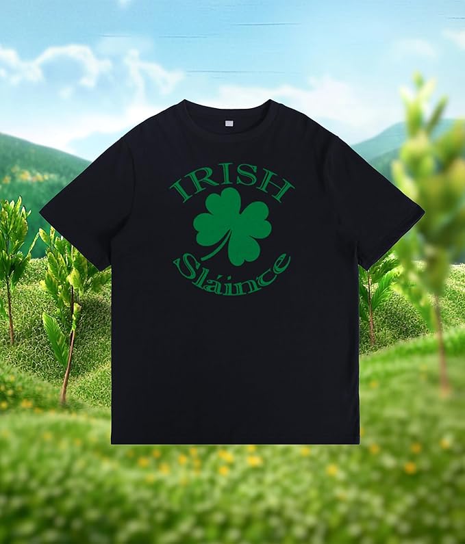 St. Patrick's Day Celebration Tee Beer Graphic Big and Tall Short Sleeve Cotton Festival Casual Gym Workout Tshirts