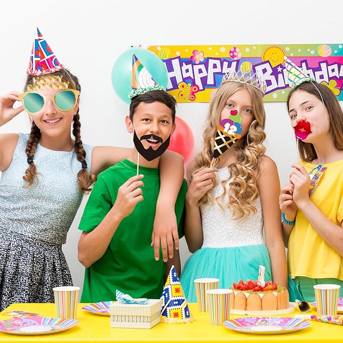 BRT Bearingshui 12th Photo Booth Props - Birthday Party Accessories, Signs & Decorations