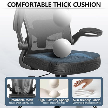 FelixKing Office Chair, Desk Chair with Soft Lumbar Support, Ergonomic Computer Chair with Headrest High Back Armrest, Adjustable Height Home Office Swivel Chair for Woman Man