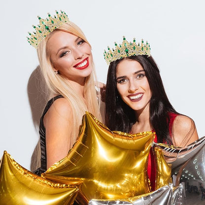 TAROSE Silver Tiaras for Women and Girls, Crystal Gold Crowns for Women, Hair Accessories for Bride/Halloween/Prom/Birthday