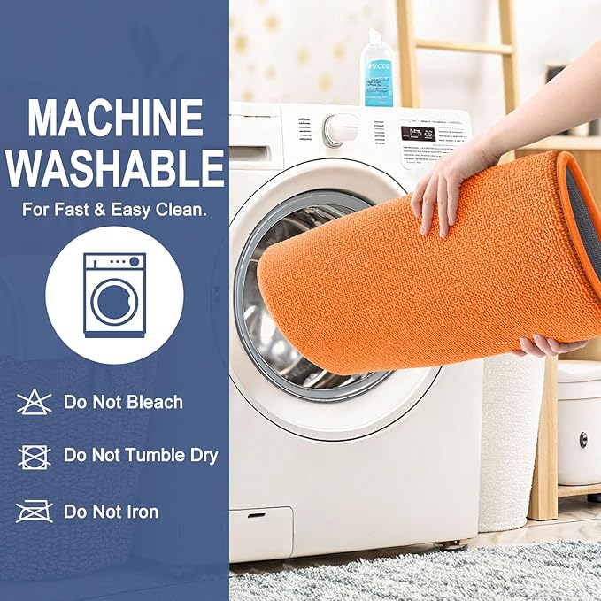 OLANLY Thick Memory Foam Bath Mat Rug 30x20, Extra Soft Absorbent Bathroom Rug, Quick Dry Bath Mats, Non-Slip, Machine Washable Carpet for Bathroom, Tub and Shower, Home Decor Accessories, Orange