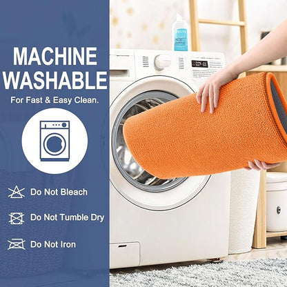 OLANLY Thick Memory Foam Bath Mat Rug 30x20, Extra Soft Absorbent Bathroom Rug, Quick Dry Bath Mats, Non-Slip, Machine Washable Carpet for Bathroom, Tub and Shower, Home Decor Accessories, Orange