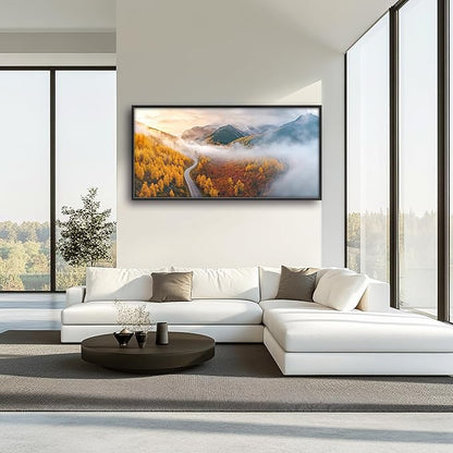 Mountain Large Wall Art Framed Wall Decor for Living Room, Mountains Forest Pictures Oversized Canvas Print Painting Modern Extra Large Framed Artwork for Bedroom Office Home Decor 60"x30"