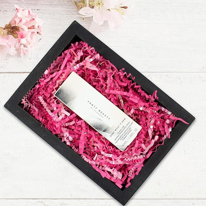 MagicWater Crinkle Cut Paper for Gift Baskets - 2LB - Diamond Strawberry - Perfect for Shredded Paper Filler, Basket Filler, Gift Boxes, Bridesmaid Gifts, Christmas Stuffers & More – For All Occasions