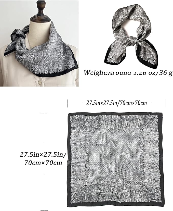 Neck Scarf For Womens Silky Head Scarves Hair Bandanas Square Scarf Fashion Accessories lightweight