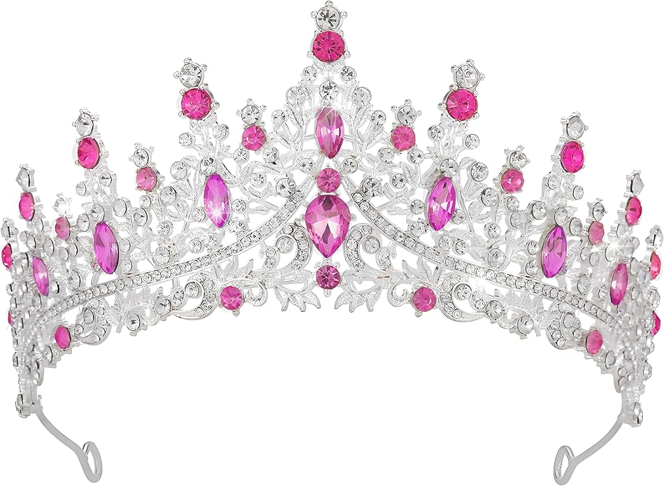 Crystal Tiara Crown for Women, Rhinestone Queen Headband Wedding Bridal Hair Accessories, Princess Crown for Birthday Prom Quinceañera Party Pageant Halloween Cosplay