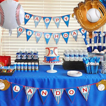 Baseball Balloons, 6PCS 18 Inch Sports Balloon Foil Baseball Balloons for Kids Boys Baby Shower Sport Birthday Party Decorations
