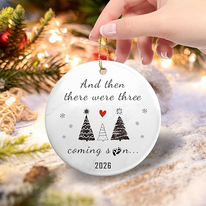 2026 Pregnancy Announcement Gift,2026 Baby Gender Reveal Ornament,Expecting Baby Coming Soon Announcement Ideas for Family,Husband, Expecting Parents to Be Unique Gifts