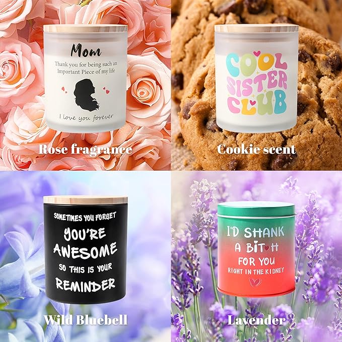 Cookie Scented Soy Candles Non Toxic - Fall Decor Aromatherapy Candle | Luxury Fragrance Oil | 50-Hour Burn Time | Eco Lead-Free Wick | for Home Birthday Christmas Gifts for Women Mom