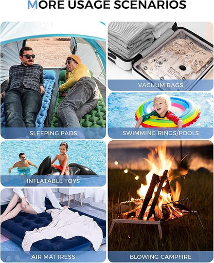 FLEXTAILGEAR Tiny and Portable Air Pump Ultra-Mini Pump with 1300mAh Battery USB Rechargeable to Inflate Deflate for Pool Floats, Air Bed, Air Mattress Swimming Ring, Vacuum Storage Bags