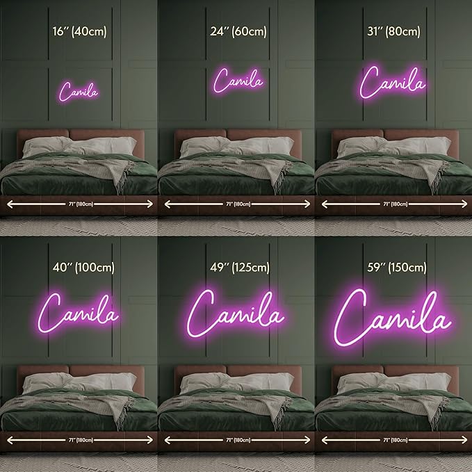 Custom Neon Sign – Personalized LED Neon Light, Customizable Name & Logo Sign for Wedding, Birthday, Business, Bar, Salon, Home Wall Decor – Light Up Event & Party Decoration