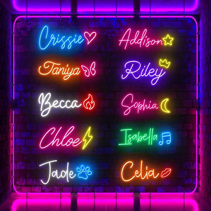 Custom Neon Signs, Personalized Led Neon Lights Sign,Neon Sign Customizable for Wall Decor Wedding Birthday Party Bedroom Bar Shop Name Logo Lights (Optional 10" to 60")