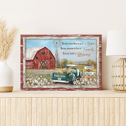 Dem Canvas Personalized Family Canvas, Personalized Signs With Names Canvas, Farm Wall Art Personalized Photo Gifts For Family Street Sign