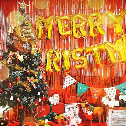 2 Pcs Red Metallic Tinsel Foil Fringe Curtains Backdrop, 3.28 ft x 6.56 ft Streamers for Birthday Wedding Engagement Bachelorette Party Photo Booth Bridal Shower Baby Shower Decorations Supplies
