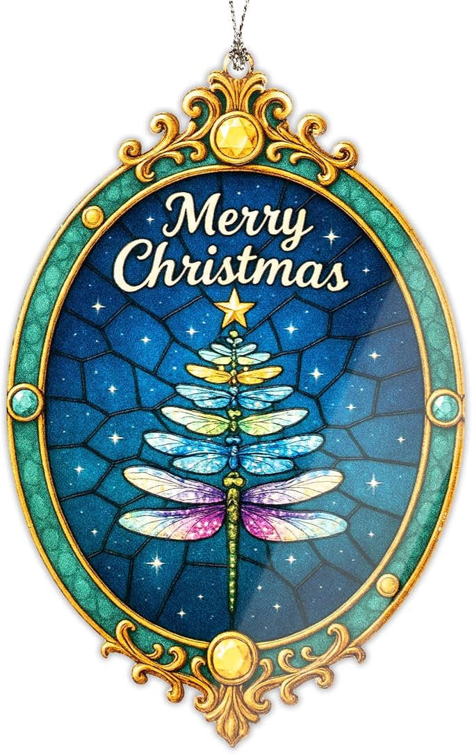 Christmas Ornaments - Dagonfly Ornament - Dragon Fly Gift for Women - Dragonfly Gifts - Dragonfly Ornaments - Christmas Ornament 2025 - White Elephant Gifts - Xmas Tree Hanging