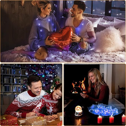 12 Pack Fairy Lights Battery Operated String Light，7FT 20LED Waterproof Silver Wire Christmas Lights Outdoor,Firefly Mini Light for Bedroom Party Birthday Wedding Indoor Decorations Home Decor