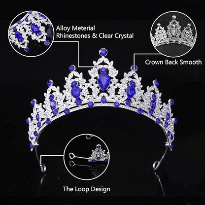 Kamirola - Queen Crown and Tiaras Princess Crown for Women and Girls Crystal Headbands for Bridal, Princess for Wedding and Party（01）