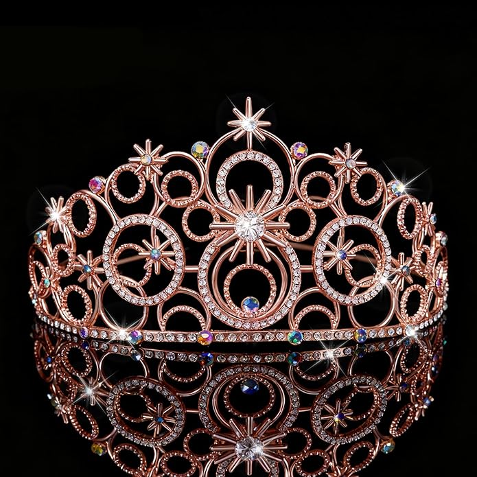 Stellar Crown for Women & Princess Tiaras, Wicth Merch Hat Accessories for Halloween, Bubble Headpiece for Women Party Dress Outfits