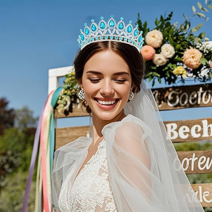 Kamirola Tiaras Princess Crown for Women and Girls Crystal Headbands for Bridal, Princess for Wedding and Party(TR21)