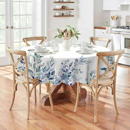 Eikione Kitchen Tablecloth 70 inch Round Boho Tablecloths Polyester Table Cloth for Party Restaurant Banquet Dining Buffet Table Picnic Decorations
