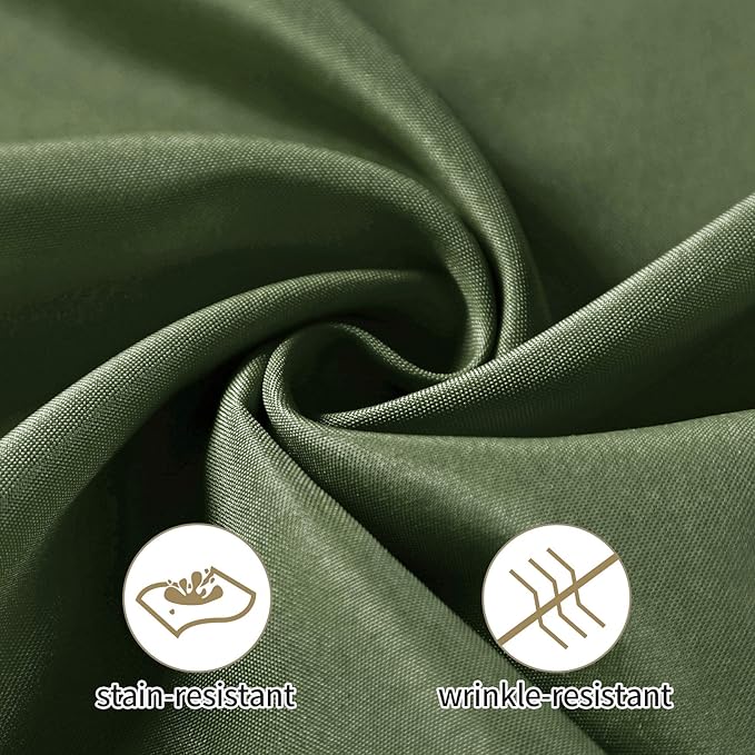 50pcs Polyester Cloth Napkins - 20 x 20 inch Willow Dinner Washable Napkins with Hemmed Edges for Restaurant/Wedding/Hotel(50,Willow)