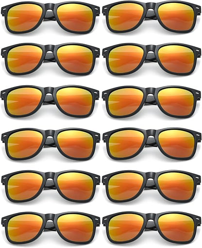 Eyegla 8/12/18 Pack Neon Sunglasses Bulk Colorful Multipack Party Sunglasses Retro Glasses Party Favor for Adult Men Women