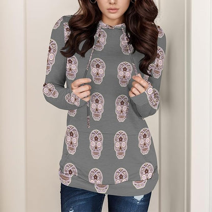 Halloween Sweatshirts For Women Long Sleeve Spooky Graphic Sweatshirts Pumpkin Pullover Halloween Party Club Wear