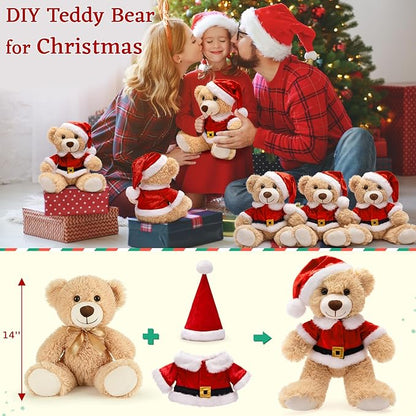 MaoGoLan 12 Pieces Soft Teddy Bear Baby Shower Decorations, 14'' Bulk Teddy Bear Stuffed Animals for Girls Plush Toys Babies Gender Reveal Birthday Teddies for Kids Gifts Christmas Valentine's Day