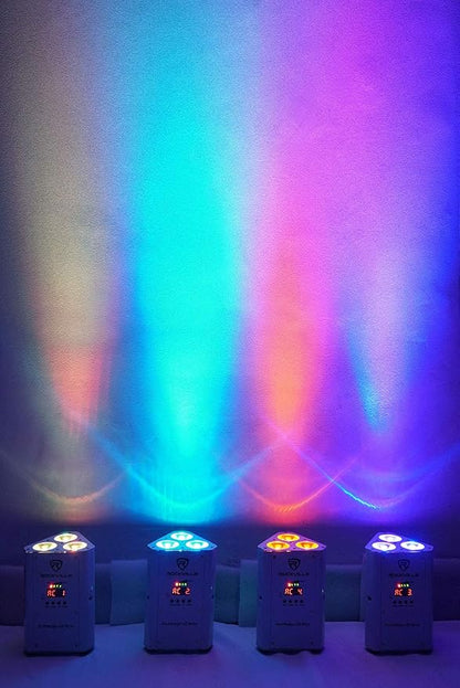 Rockville RockWedge LED 54W RGBWA+UV Rechargeable Wireless DMX Par Light, Battery-Powered, Remote Included, 16.7M Colors, Perfect for DJs and Event Lighting