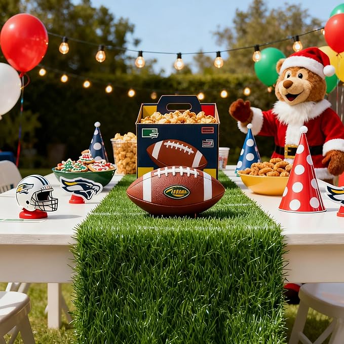 XLX TURF Christmas Artificial Grass Table Runner - Green Fake Grass for Mantel Decor Football Table Centerpiece Golf Theme Party, Birthday, Holiday, Banquet, Dining - 12 x 48 Inch