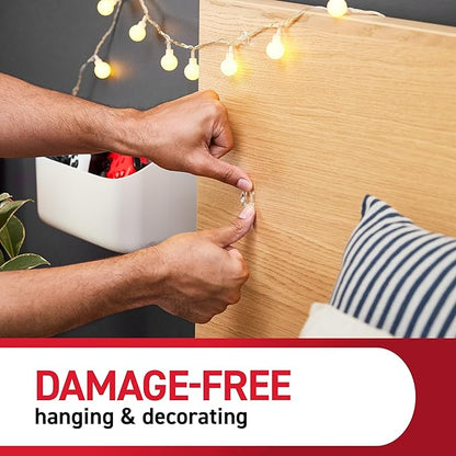 Command Indoor Mini Light Clips, Damage Free Hanging Christmas Light Clips, Mini Wall Clips for Hanging Indoor Christmas Decorations, Lights and Cables, 45 Clear Clips and 54 Command Strips