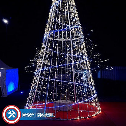 Russell Decor LED Rope Lights Festival Holiday Party Seasonal Christmas Decoration 30ft - 200ft Customized Available (Blue, 30)