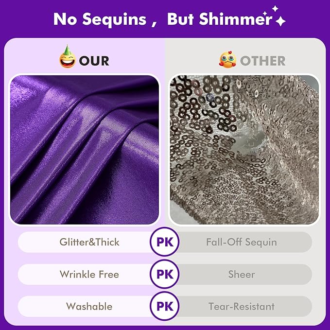 10ftx10ft Shimmer Purple Sequin Backdrop Curtain for Parties-2 Panels 5x10ft Thick Wrinkle Free Glitter Backdrop Drapes Photo Back Drop Curtains for Girl Birthday Wedding Photography Background