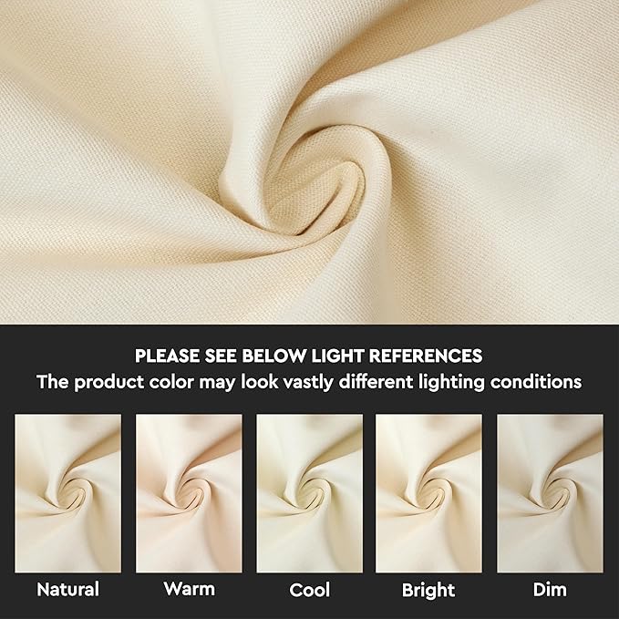 Encasa XO Natural Cloth Napkins Set of 6, 17"x17" | Solid Color Cotton Dinner Napkins | Washable & Reusable Napkins for Dining Table Fall Decoration, Holiday & Christmas Festivals