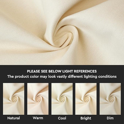 Encasa XO Natural Cloth Napkins Set of 6, 17"x17" | Solid Color Cotton Dinner Napkins | Washable & Reusable Napkins for Dining Table Fall Decoration, Holiday & Christmas Festivals
