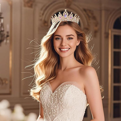tiaras and crowns for women queen crowns for Women and Girls Crystal Princess Tiaras Rhinestone Tiaras For Wedding Bridal Birthday Prom Pageant Party
